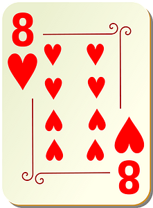 Ornamental Deck: 8 of Hearts