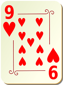 Ornamental Deck: 9 of Hearts