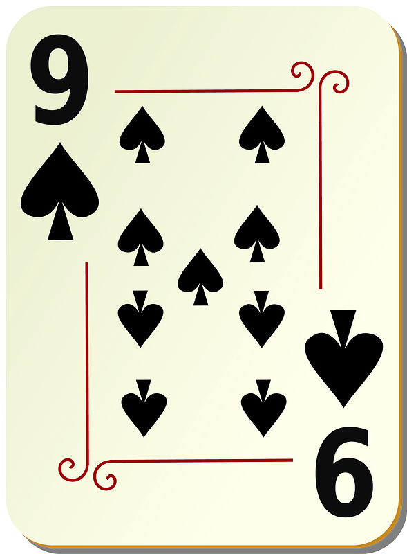 Ornamental Deck: 9 of Spades - Free vector clipart images on creazilla.com