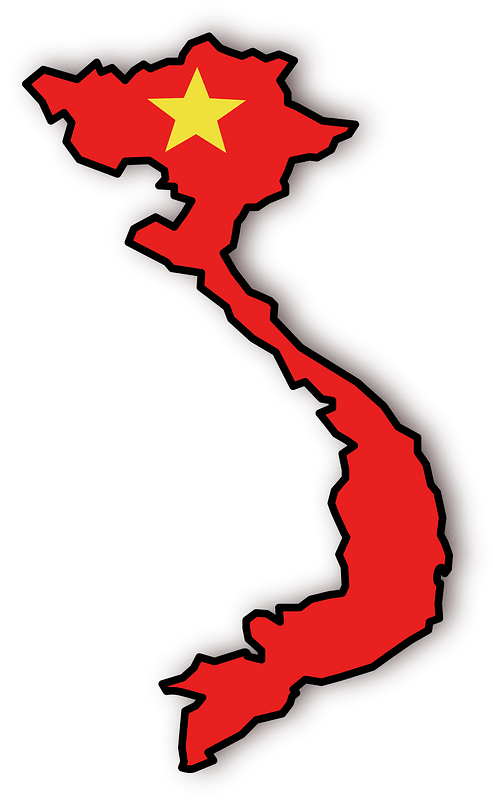 Vietnam Country as Flag