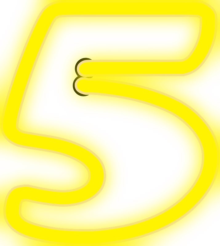 Neon number 5