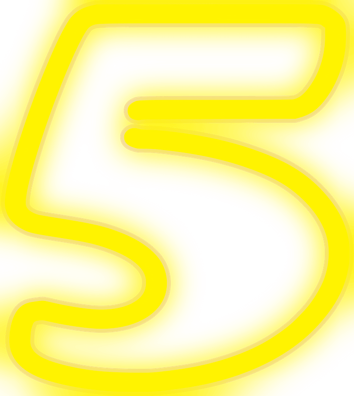 Neon number 5