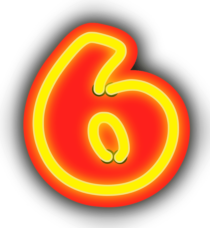 Neon number 6