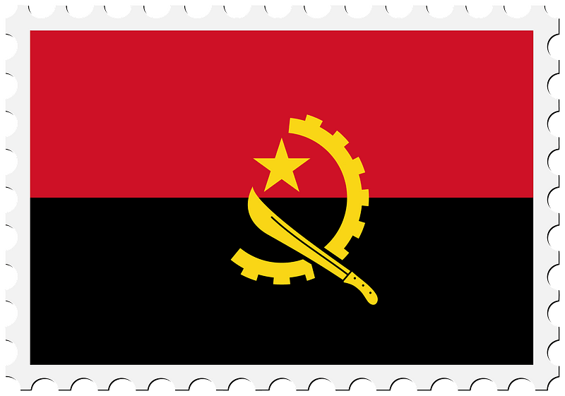 Stamp Angola Flag