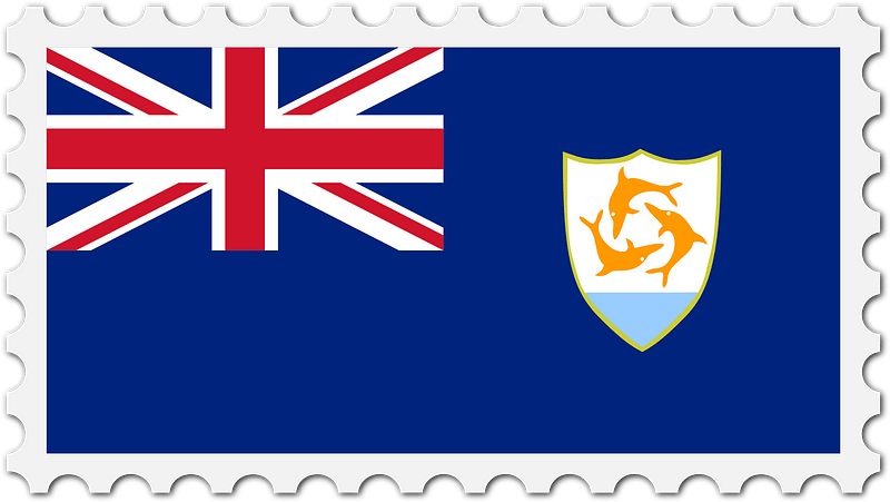 Stamp Anguilla Flag