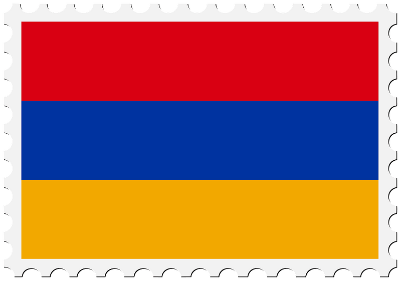 Stamp Armenia Flag