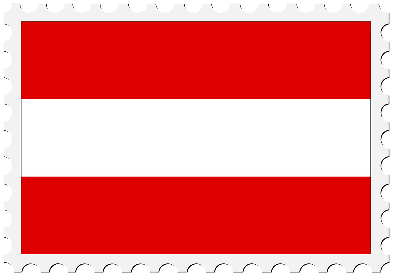 Stamp Austria Flag