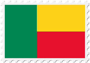 Stamp Benin Flag