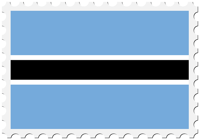 Stamp Botswana Flag