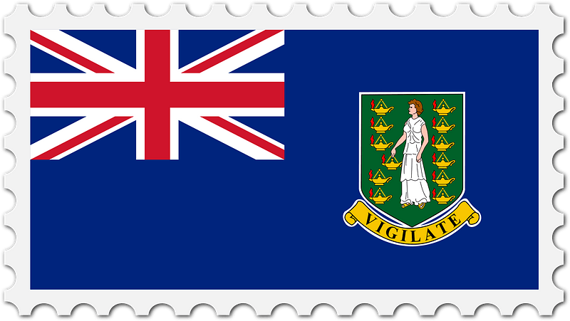 Stamp British Virgin Islands Flag