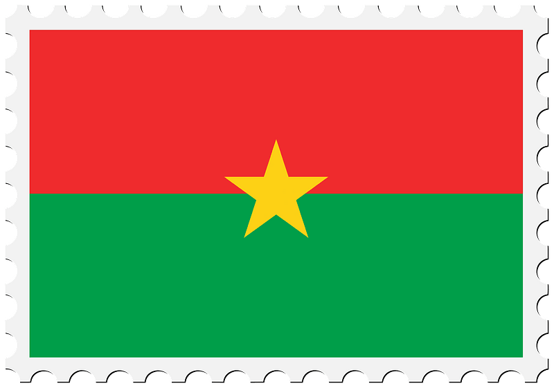 Stamp Burkina Faso Flag