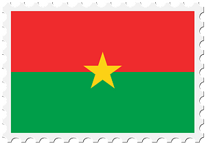 Stamp Burkina Faso Flag