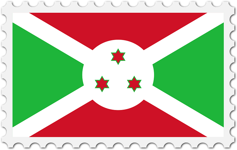 Stamp Burundi Flag