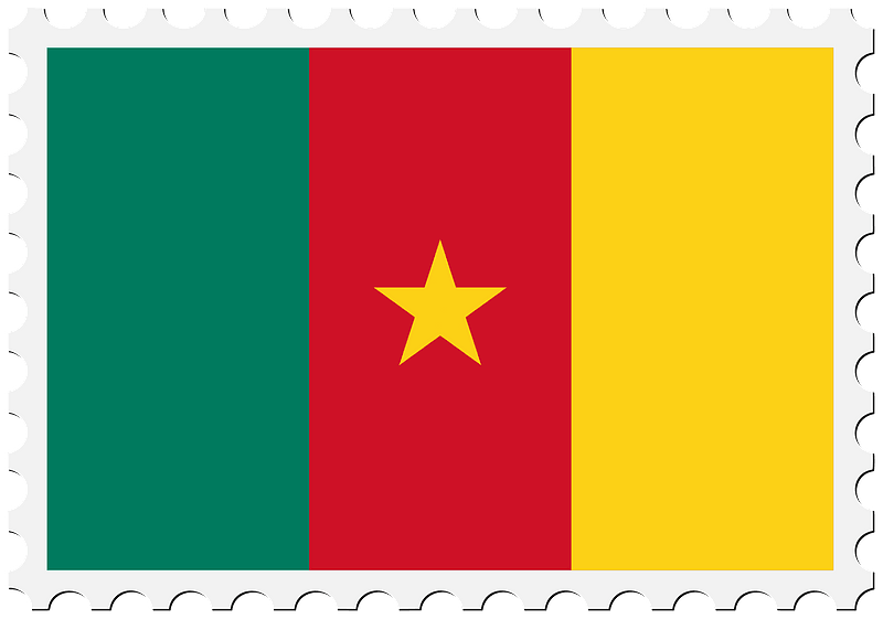 Stamp Cameroon Flag
