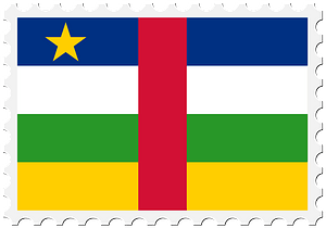 Stamp Central African Republic Flag