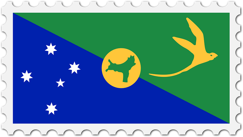 Stamp Christmas Island Flag
