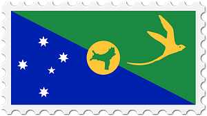 Stamp Christmas Island Flag