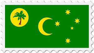 Stamp Cocos Island Flag