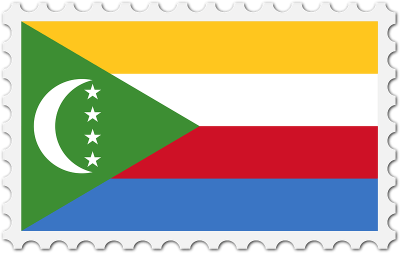 Stamp Comoros Flag