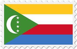 Stamp Comoros Flag