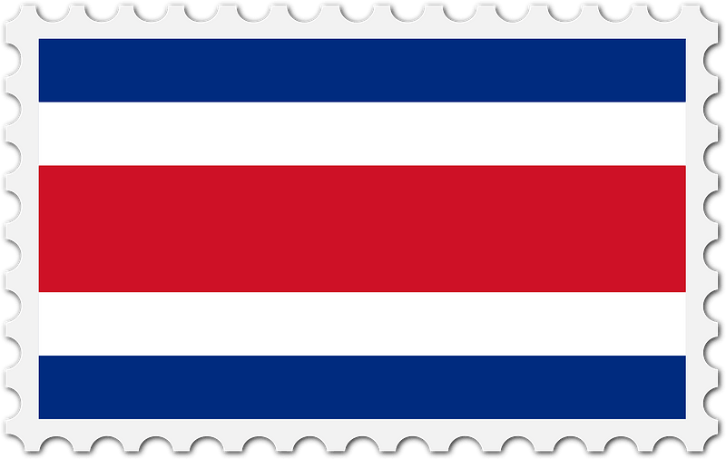 Stamp Costa Rica Flag