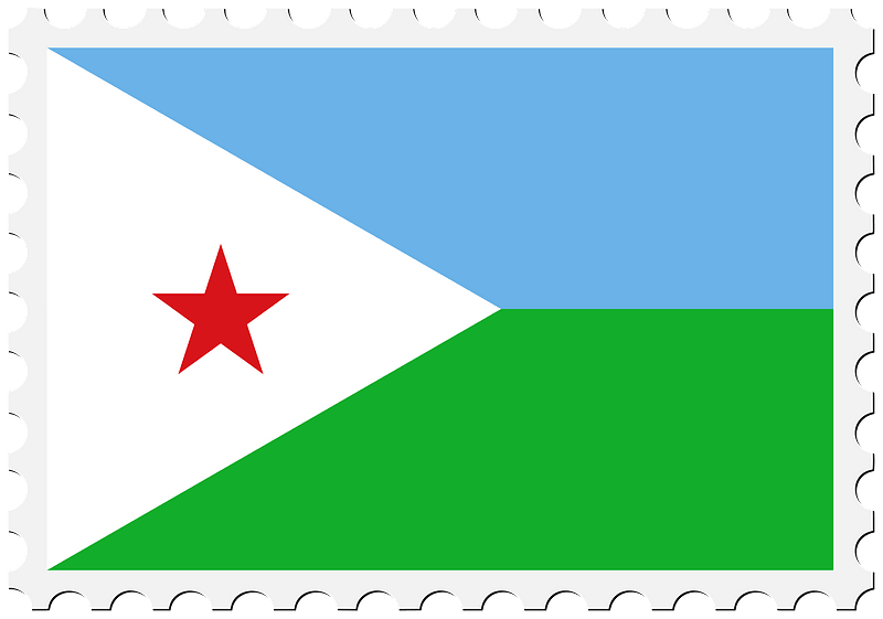 Stamp Djibouti Flag