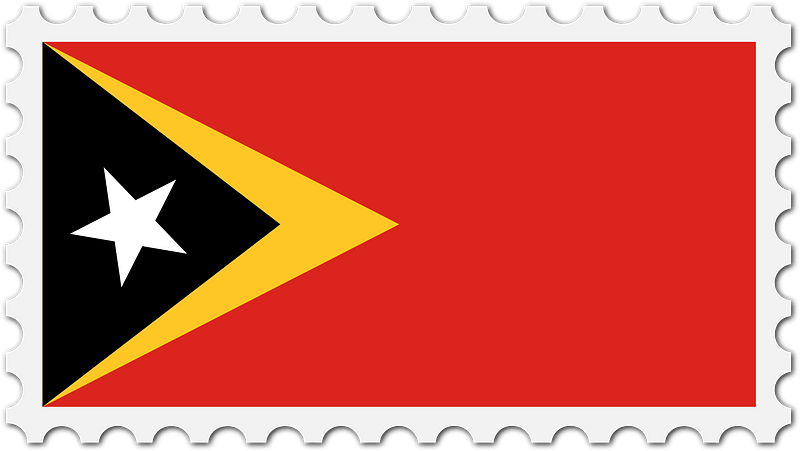Stamp East Timor Flag