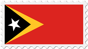 Stamp East Timor Flag