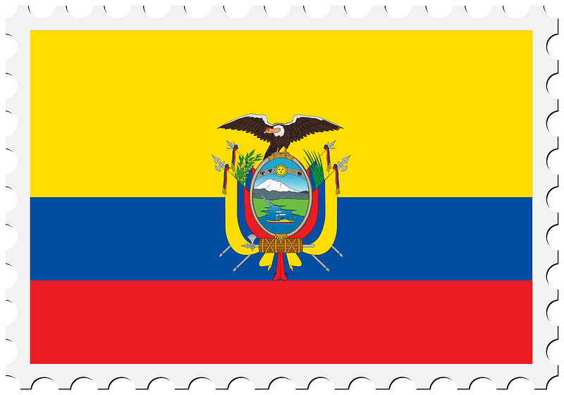 Stamp Ecuador Flag
