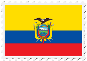 Stamp Ecuador Flag
