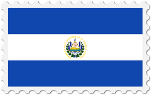 Stamp El Salvador Flag