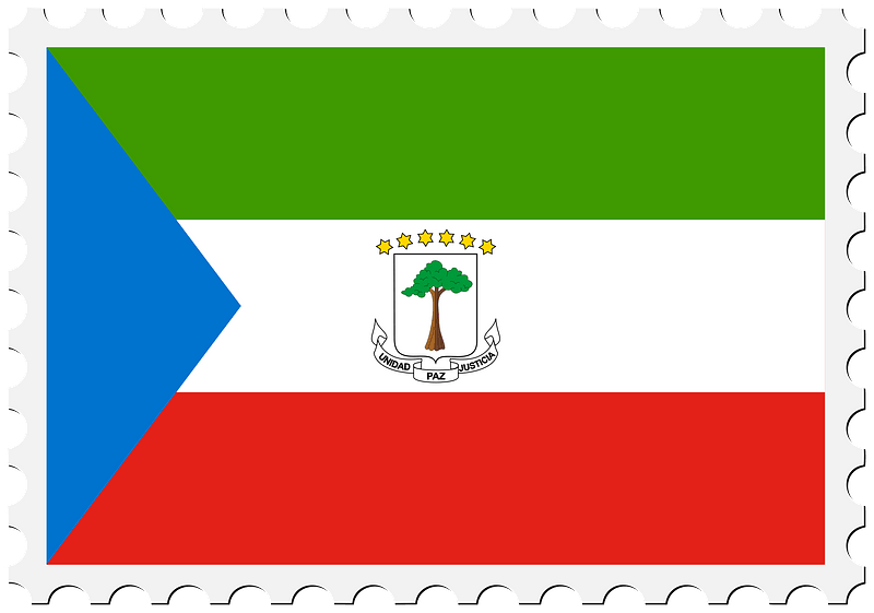 Stamp Equatorial Guinea Flag
