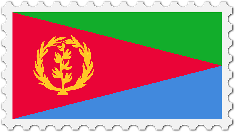 Stamp Eritrea Flag