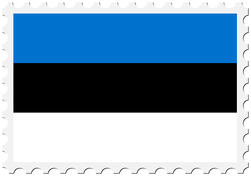 Stamp Estonia Flag