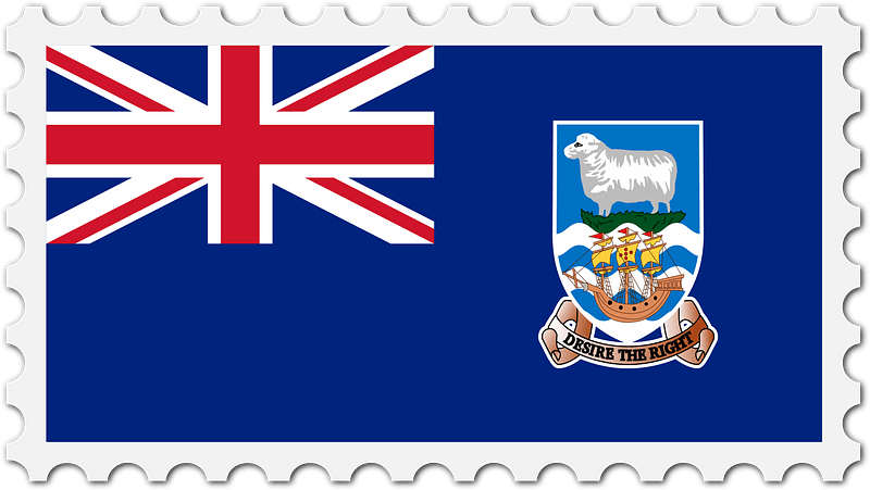 Stamp Falkland Islands Flag