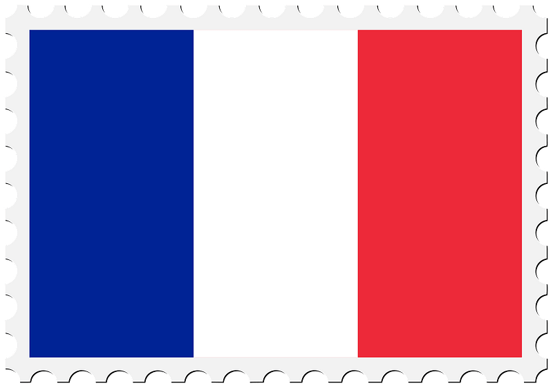 Stamp France Flag