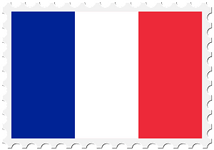 Stamp France Flag