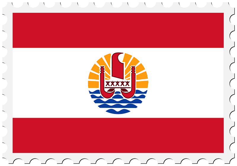 Stamp French Polynesia Flag