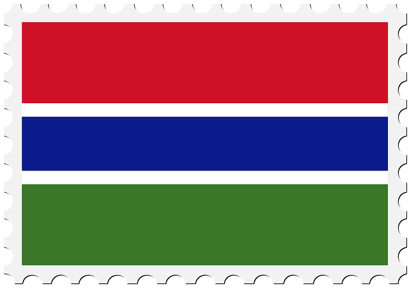 Stamp Gambia Flag