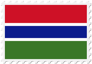 Stamp Gambia Flag
