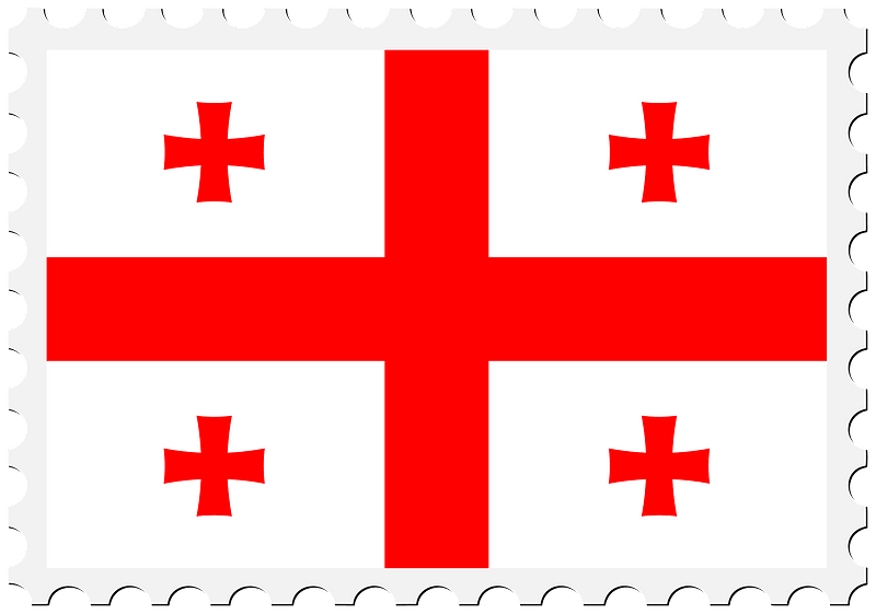 Stamp Georgia Flag