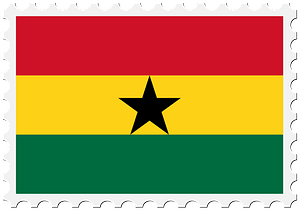 Stamp Ghana Flag