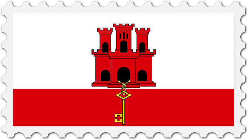 Stamp Gibralter Flag
