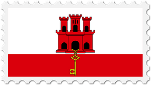 Stamp Gibralter Flag