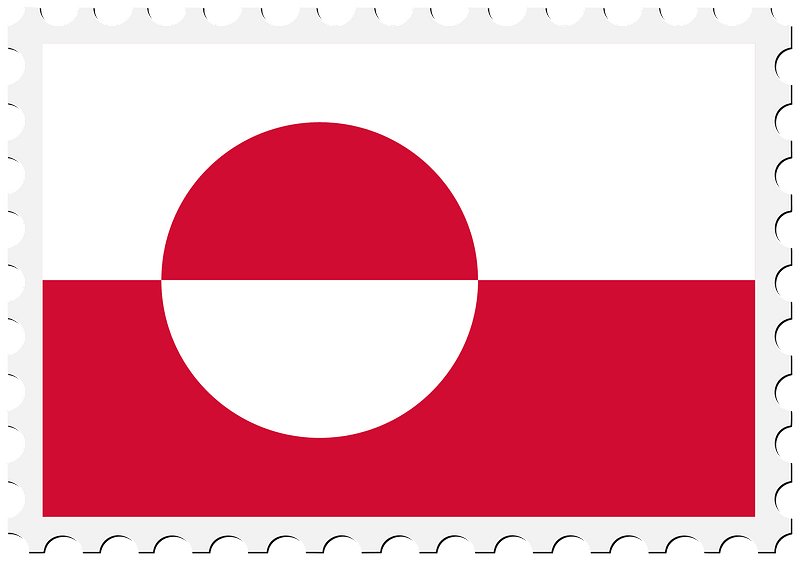 Stamp Greenland Flag