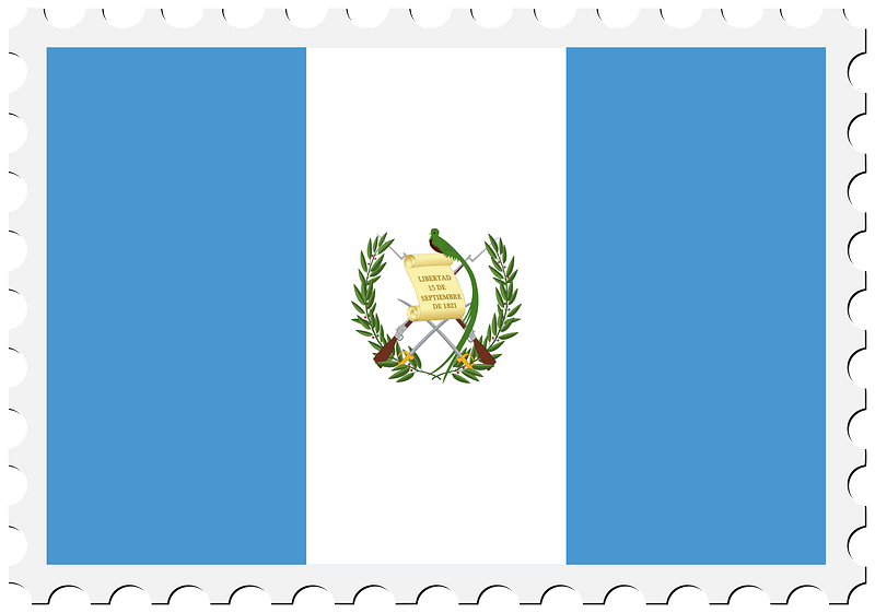 Stamp Guatemala Flag