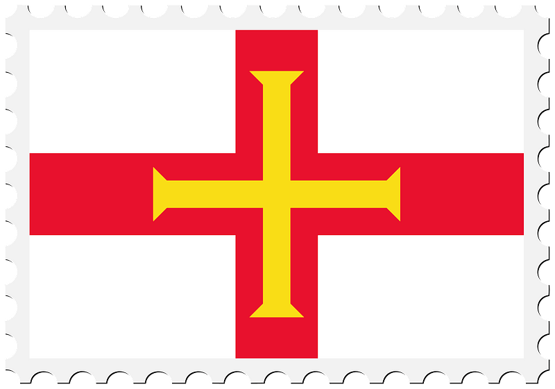 Stamp Guernsey Flag