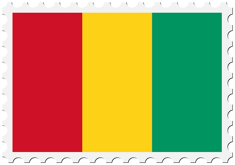 Stamp Guinea Flag