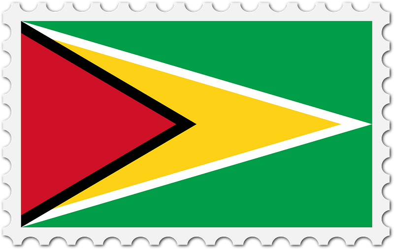 Stamp Guyana Flag