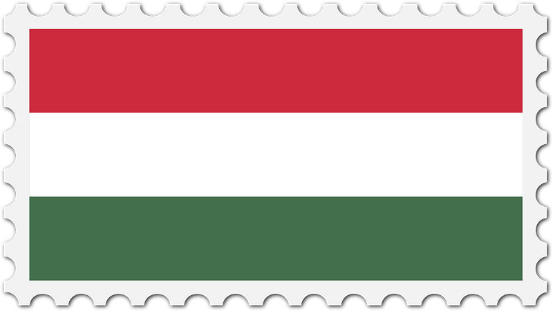 Stamp Hungary Flag